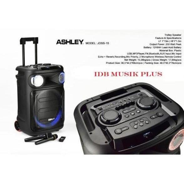 Speaker Portable 15 Inch Ashley Joss15 Joss 15 Original Ashley Terbaru 
