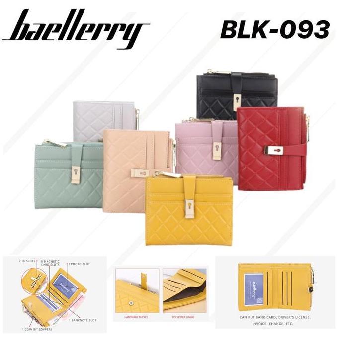 Dompet Minimalis Baellerry Blk093 Dompet Lipat Pendek Wanita Baelerry Anak Perempuan Import Premium 