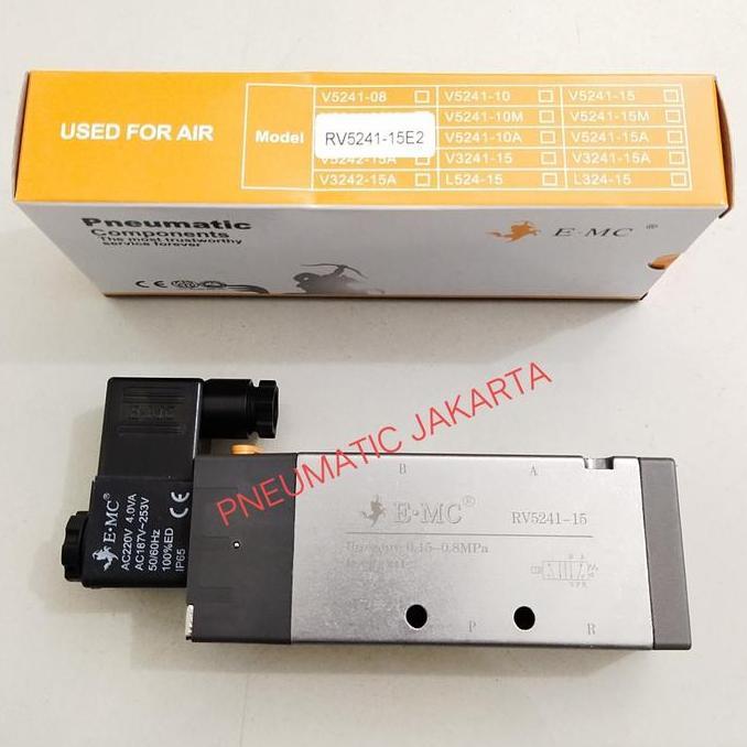 Solenoid Valve Rv5241-15 E2 E4 Ac220V / Dc24V Emc Pneumatic Termurah