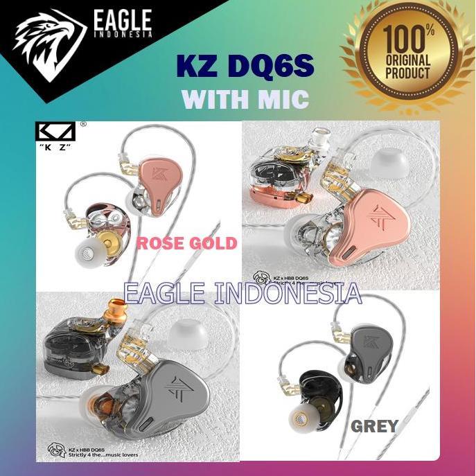 KZ x HBB DQ6S IEM Professional Earphones HiFi Deep Bass WITH MIC