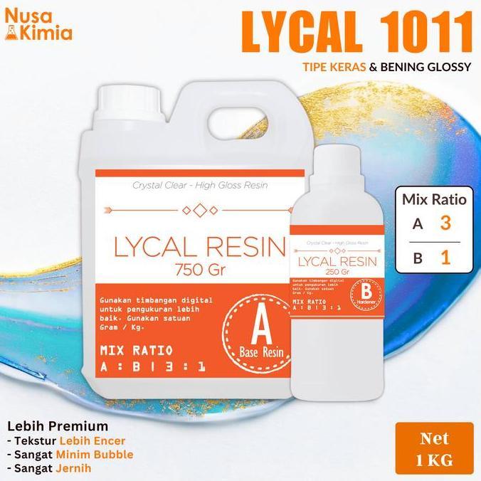 Resin Lycal 1011 1 KG - Hasil Keras, Sangat Minim Bubble dan Super Bening