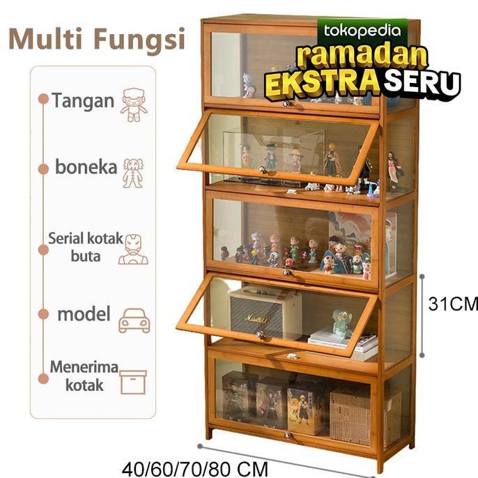 LOVE. Lemari Pajangan Etalase Akrilik Kaca Transparan Lemari Display pameran Model Mainan Lemari Pen