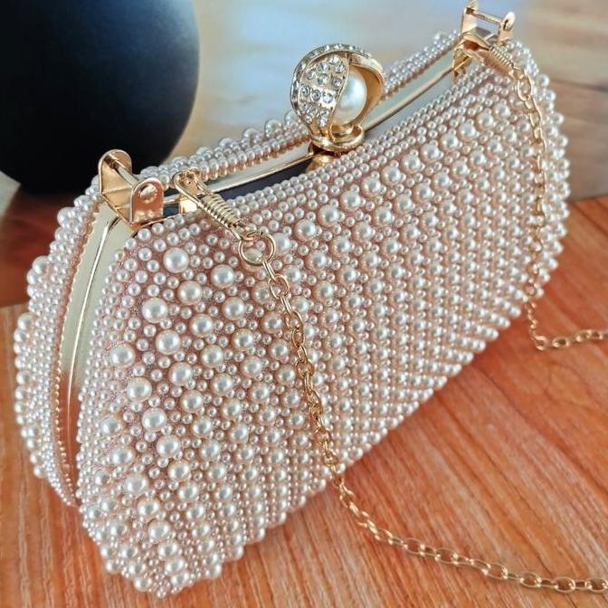 Tas Wanita Tas Kondangan Wanita Dompet Pesta  Lokal Mewah Mutiara Premium Elegan Terbaru Pengantin P