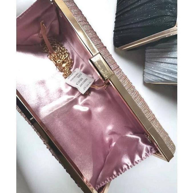 Tas Wanita Clutch Bag Gd23320 Tas Pesta Wanita Elegant Mewah Cantik Import