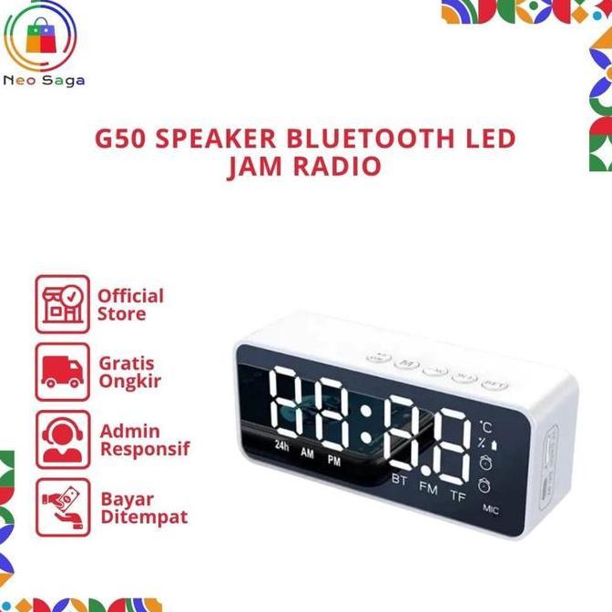 TERLARIS SPEAKER BLUETOOTH MUSIC BOX LED JAM RADIO FULL BASS LOUDSPEAKER