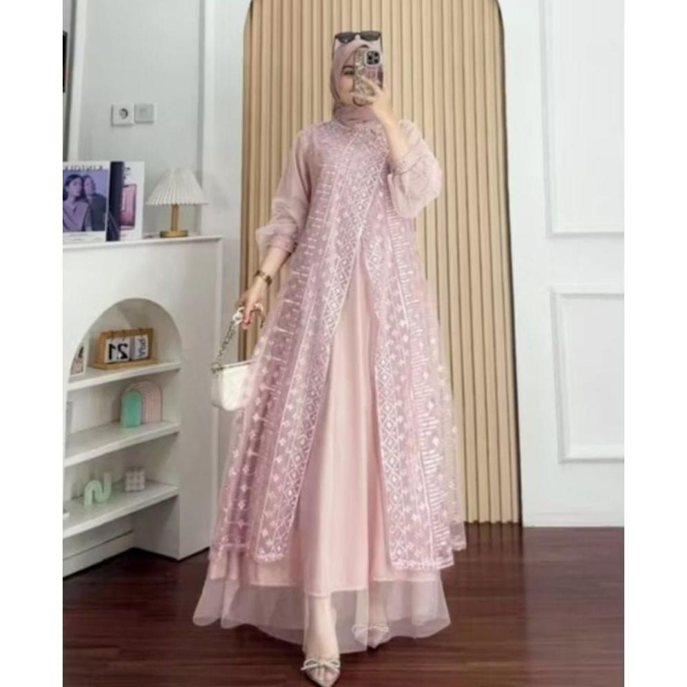 TERBARU gamis pesta muslimah dress burkat kekinian gamis burkat kondangan terbaru gamis mewah Payet 