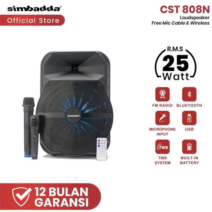 TERLARIS SIMBADDA CST 8N LOUDSPEAKER TWS PORTABLE BLUETOOTH KARAOKE MEETING