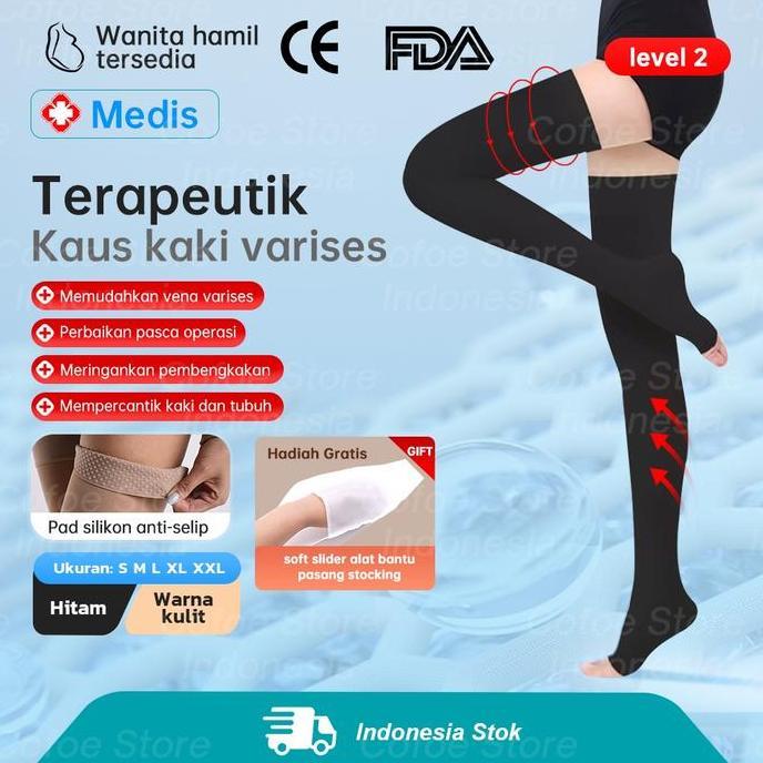 Stocking Varises ccl 2 Medical Compression Kaos Kaki Bengkak Diabetes Stoking Kompresi Kesehatan