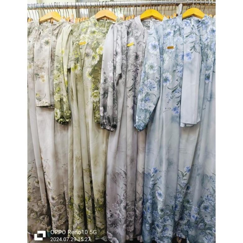 EXCLUSIVE GAMIS ONE SET HIJAB CERUTY BABY DOLL/GAMIS HIJAB TERBARU/GAMIS MUSLIMAH ONE SET HIJAB