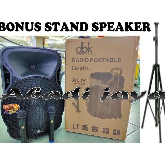TERLARIS SPEAKER AKTIF PORTABLE WIRELESS DBK DB6115 15IN DBK DB 6115 ORINAL