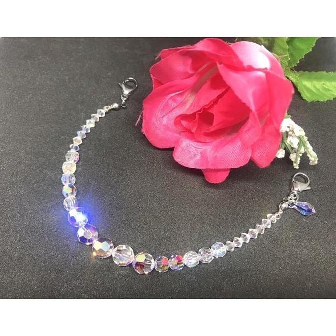 Pengait Extender Connector Masker Kristal Swarovski Asli Bening hijab