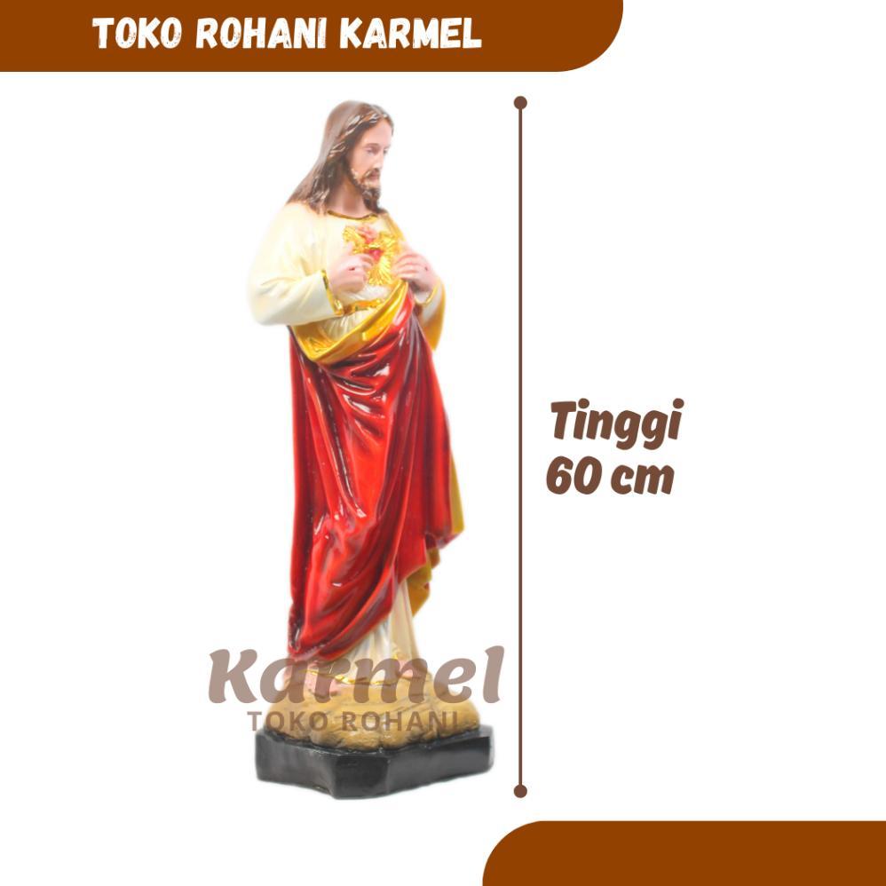 PATUNG YESUS 60 CM / PATUNG TUHAN YESUS HATI KUDUS / PATUNG YESUS UKURAN BESAR Diskon