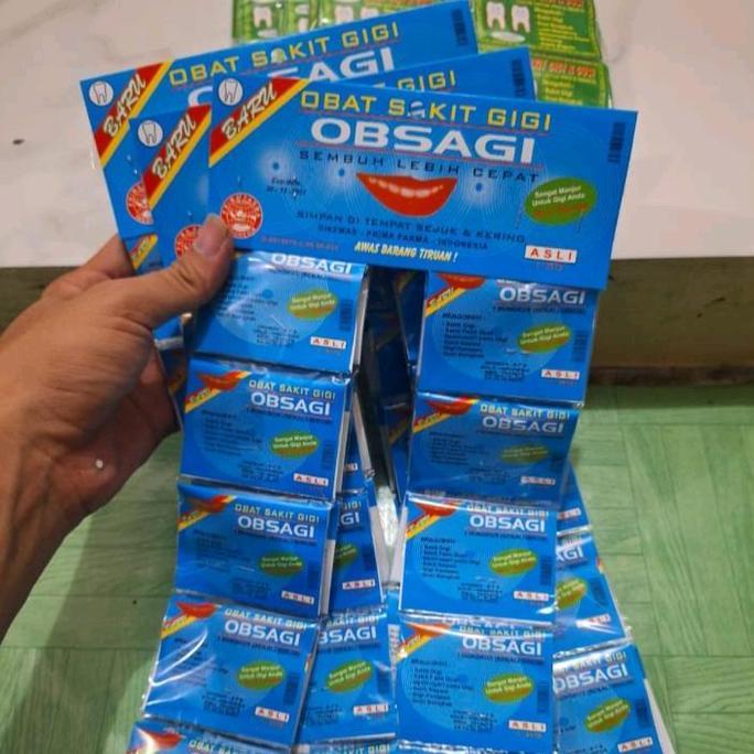Utsukushi- Obsagi Biru Mengobati Sakit Gigi Dan Gusi Asli 20 Sachet