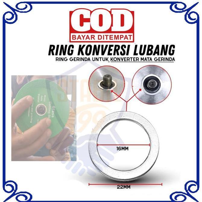 MORIFOYU COD Ring Mata Mesin Gerinda Ring Konversi Lubang Konverter Mata Gerinda 3pcs 16MM x 22MM