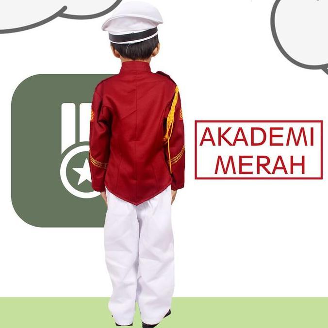 kostum profesi Akpol anak baju akpol anak laki-laki pakaian tentara cilik LJ