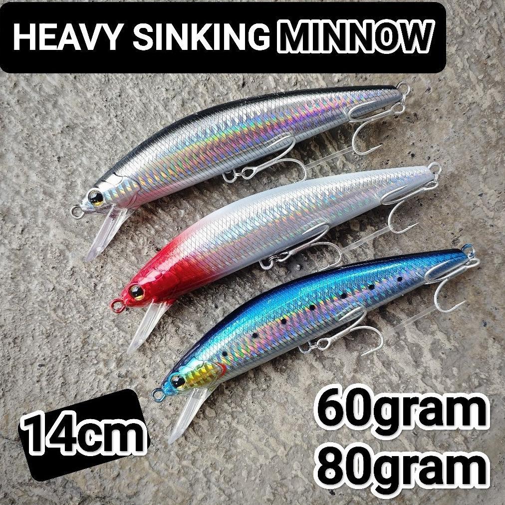 umpan MINNOW TENGIRI HEAVY SINKING 60gram 80gram Diskon