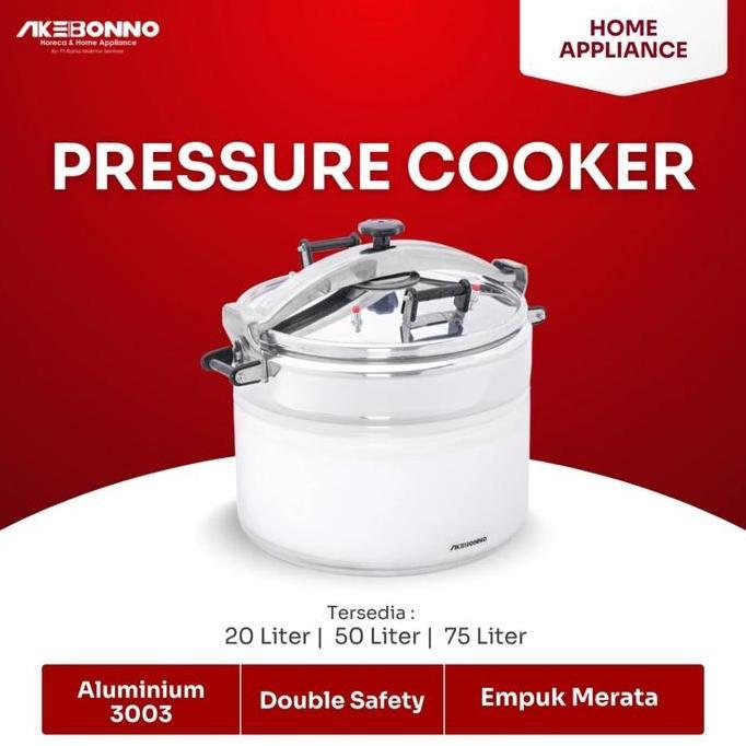 Akebonno Pressure Cooker Aluminium 3003 Panci Presto Jumbo Anti Lengket