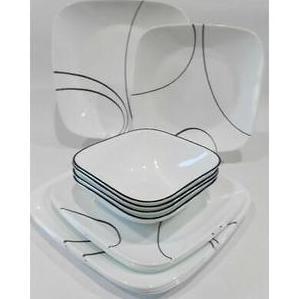 TERLARIS CORELLE PIRING GELAS MANGKUK - CORELLE SQUARE LHTWEHT VITRELLE