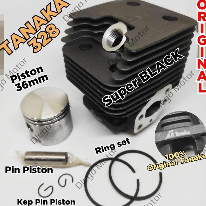 TERBARU - BG328 Cylinder blok komplit mesin potong rumput Tanaka original asli