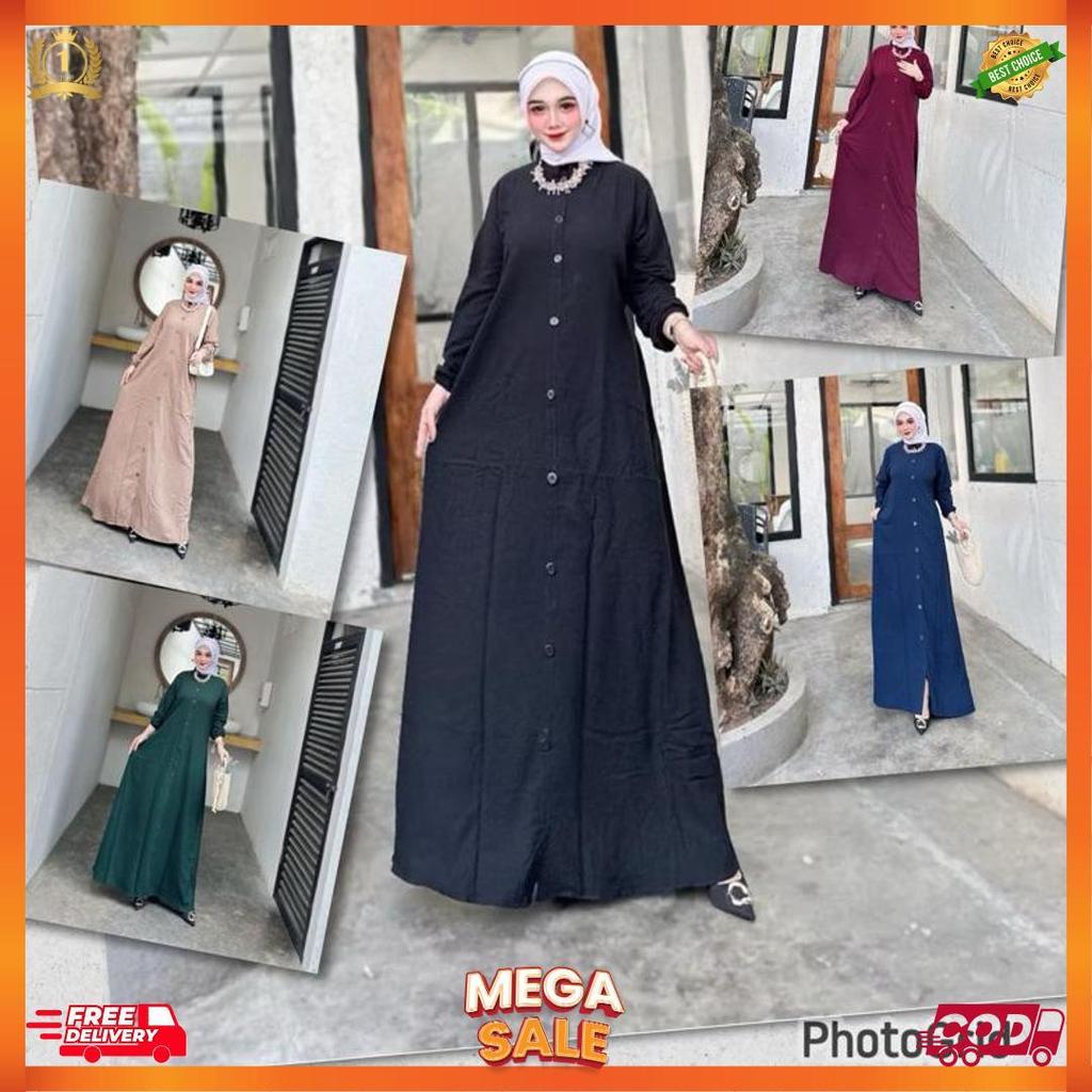 Gamis Wanita Polos  Full Kancing Matt Twill Ori Premium Best Seller Twill Ori Pekalongan | Gamis Twi