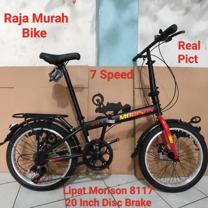 Sepeda Lipat Morison 8117 20 Inch Disc Brake 7 Speed Lipat Morison 20"