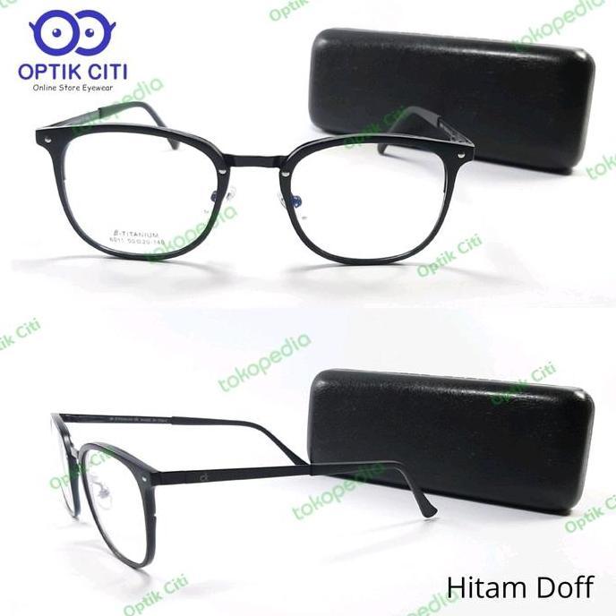 frame kacamata pria titanium 6011 Ringan dan Ada Pegas
