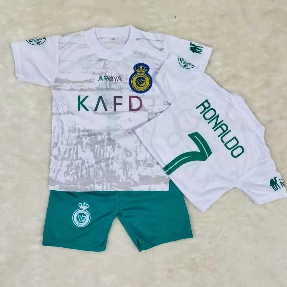 ORIGINAL COD Setelan Jersey Bola Al Nassr Anak Terbaru Ronaldo Usia 1-15 Tahun 2026