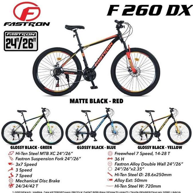 Sepeda Gunung MTB 26 FASTRON F 260 DK/DT 21 speed Bering Murah
