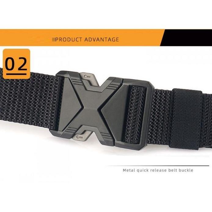 PREMIUM Tactical Belt Gesper Nylon Casual Ikat Pinggang Pria - 125cm
