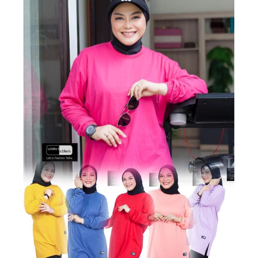 FAST DELIVERY ATASAN KAOS POLOS TUNIK WANITA COTTON TEBAL LEMBUT