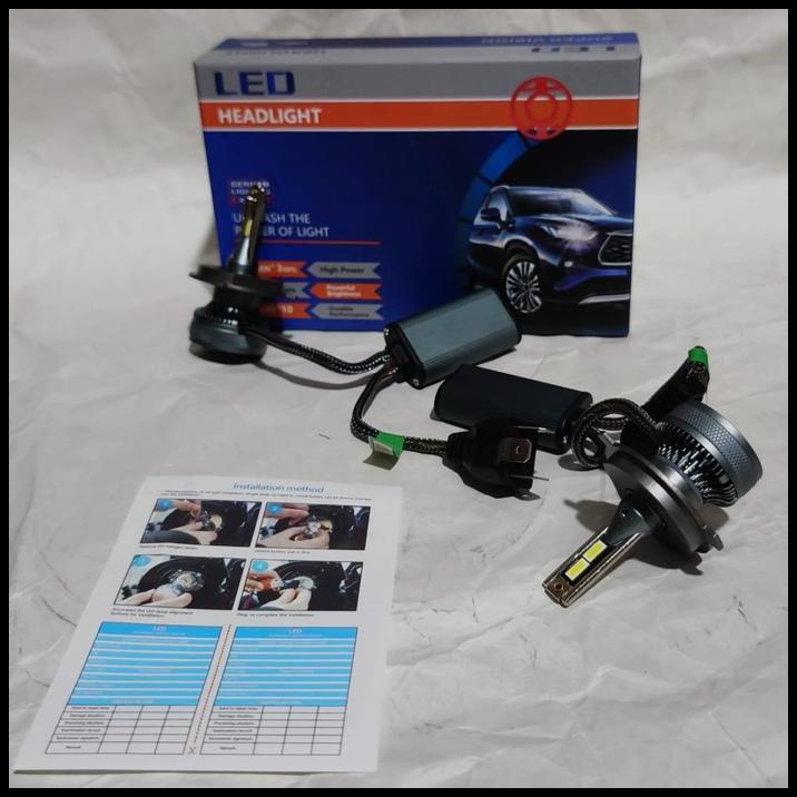 BEST DEAL LAMPU LED SUPER VISION H4 60 WATT LED MOBIL - CAR LED - DINASTI 