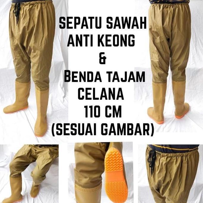 Sepatu Bot Air Sampai Pinggang Sepatu Bot Karet / Boots Panjang Anti Air Celana Petani Sawah (110 cm