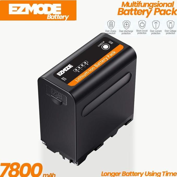 TERLARIS EZMODE SMART BATTERY NP-F970 SUPPORT POWERBANK TYPE-C - 7800MAH