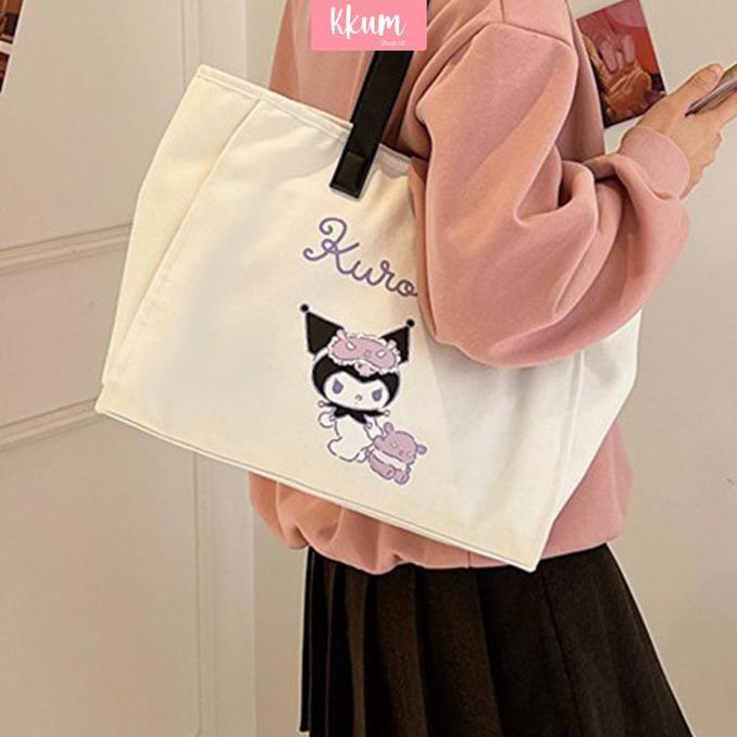 New Tas Selempang Wanita Kanvas Kapasitas Besar/ Slingbag