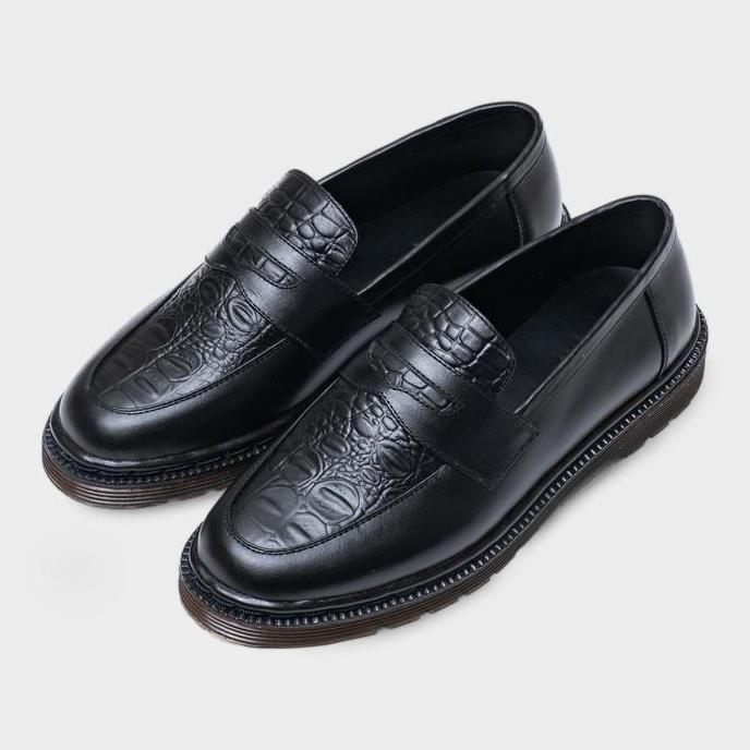 Jovem Loafers Croco Series - Black