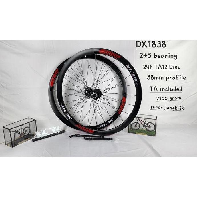Wheelset XLR8 DX1838 700c TA12 24H 7 BEARING