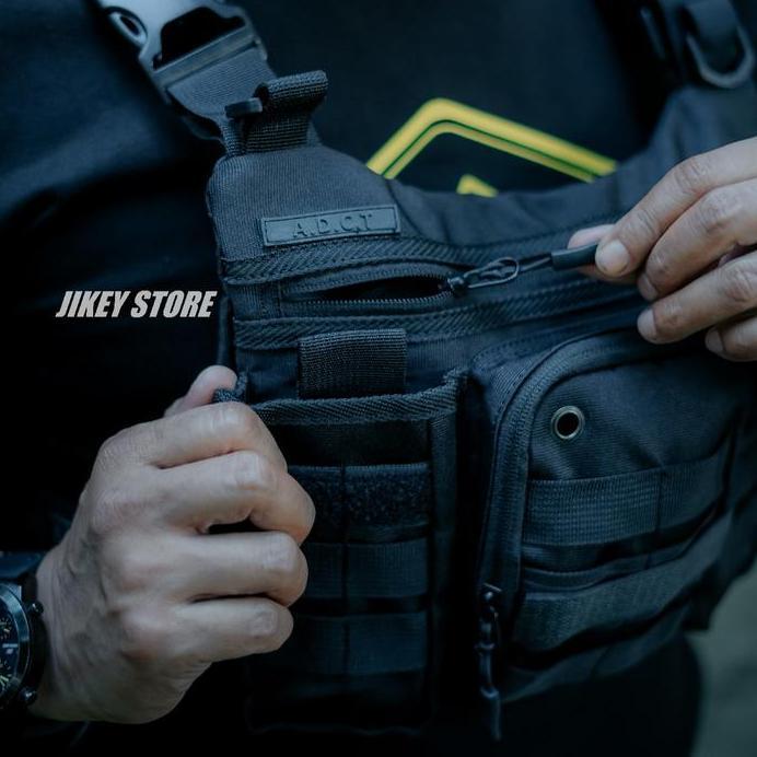 tas sepeda dan motor chest bag tactical rig bag tas dada addict premium Pria Motorcycle