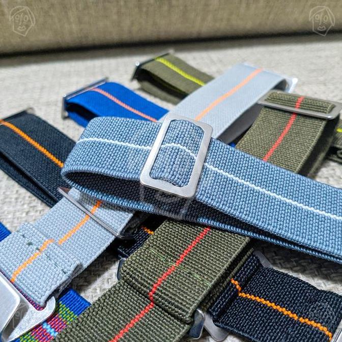 Marine Nationale Strap 22mm - Elastic Parachute Watch Bands - MN Strap