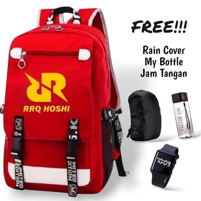 Tas Ransel Anak Sekolah RRQ Hoshi Gaming Laki-Laki Pria Remaja Keren Kece SD SMP SMA SMK - Fashion