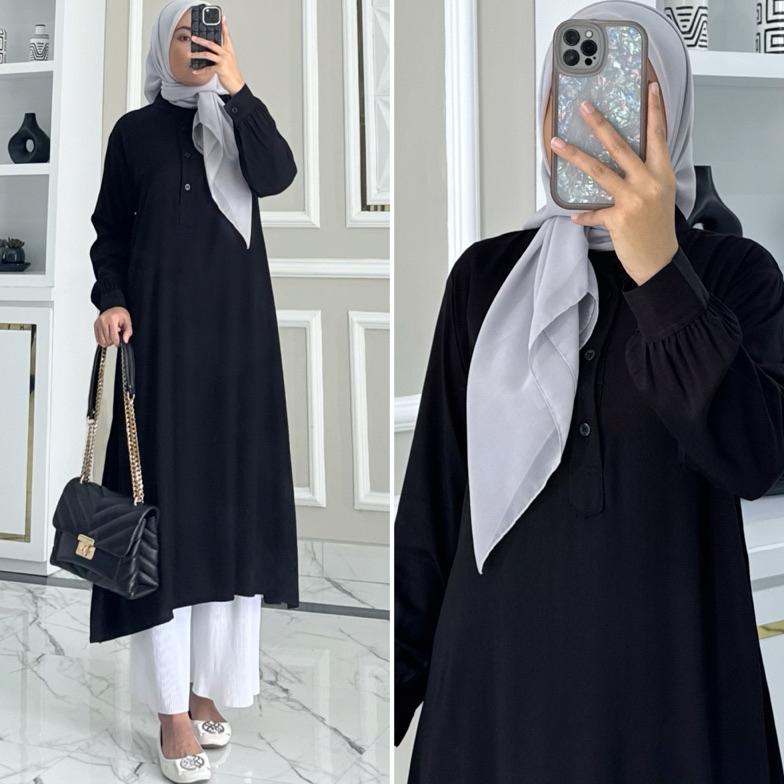 Super Deal Kalea Tunik By Zalfa Outfit / Long Tunik Rayon Twill Polos Premium 2026