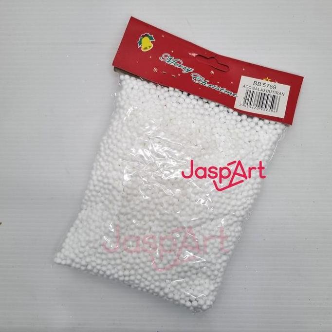 TERLARIS JASPART BOLA SALJU MINI MAINAN STEROFOAM KECIL STYROFOAM BULAT SALJU MAINAN DEKORASI POHON