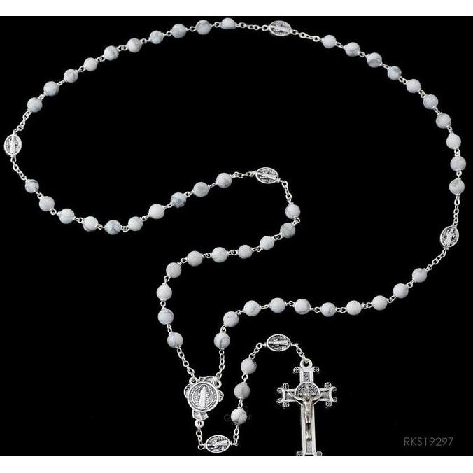 Rosario Batu Howlite 6mm All Benediktus , Toko Avila GM