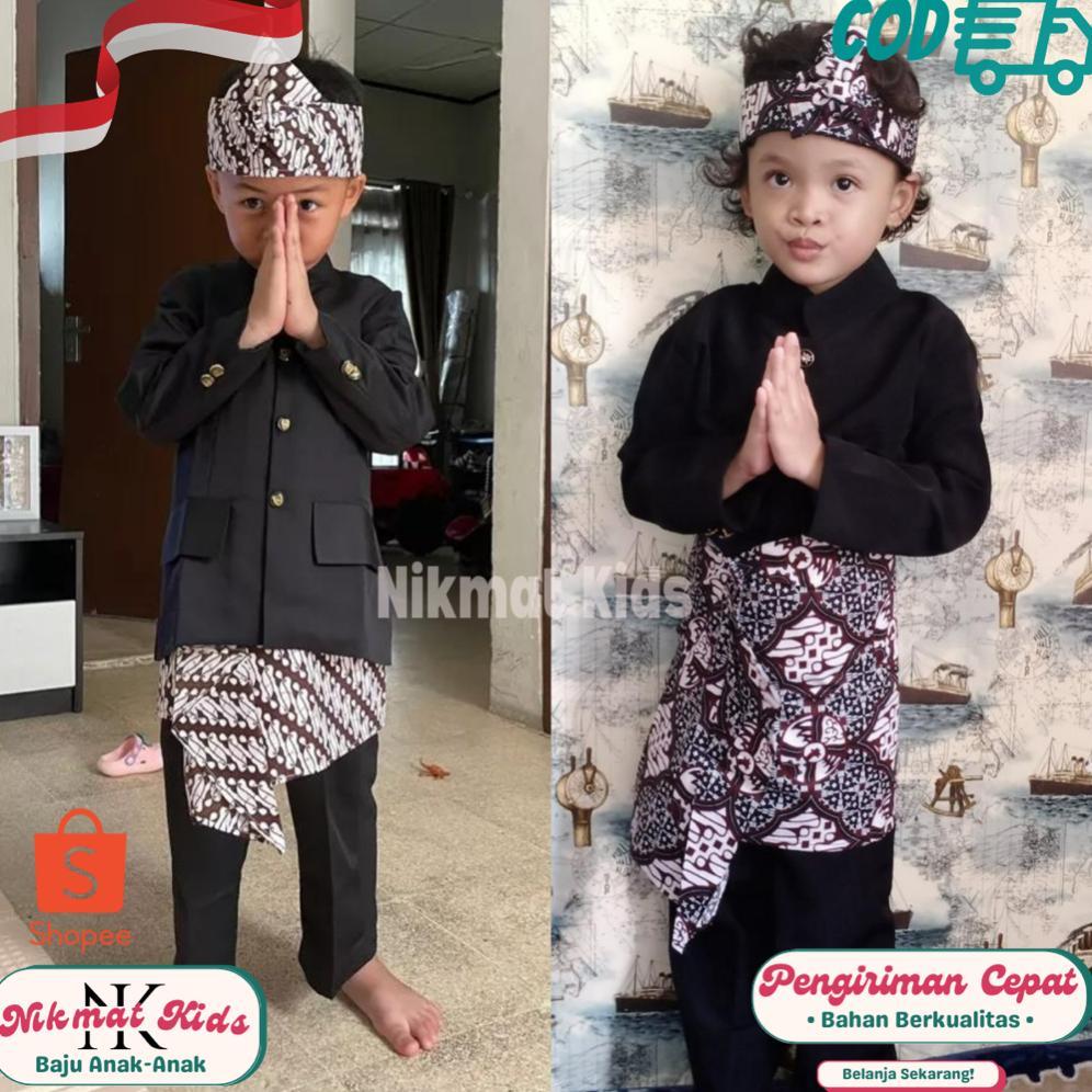 Baju adat sunda anak laki laki pakaian sunda anak setelan adat sunda beskap sunda pangsi jawa barat