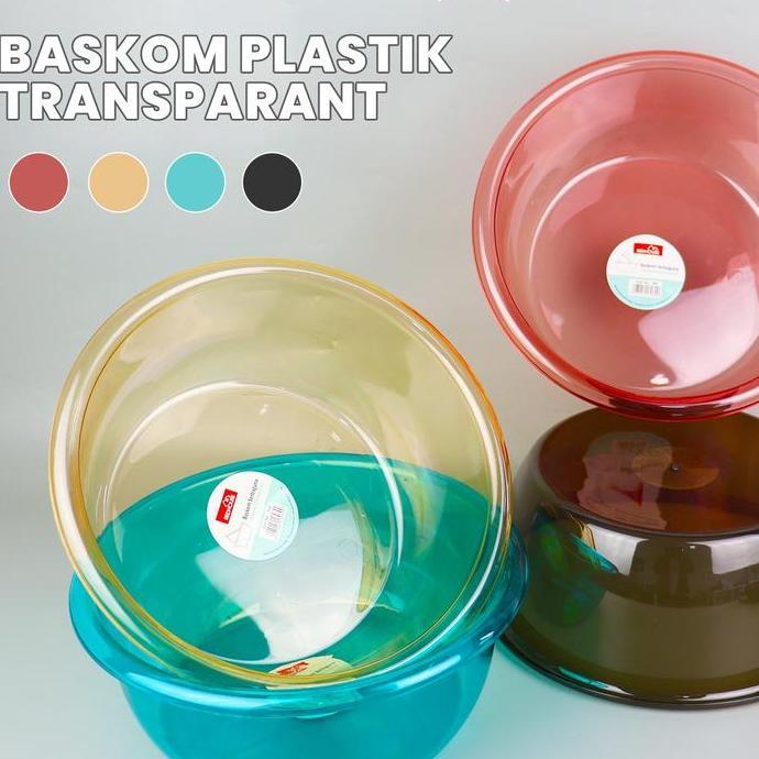 Baskom Plastik Transparan Serbaguna Baskom Plastik Tebal Baskom Penyaring Buah Dan Sayur