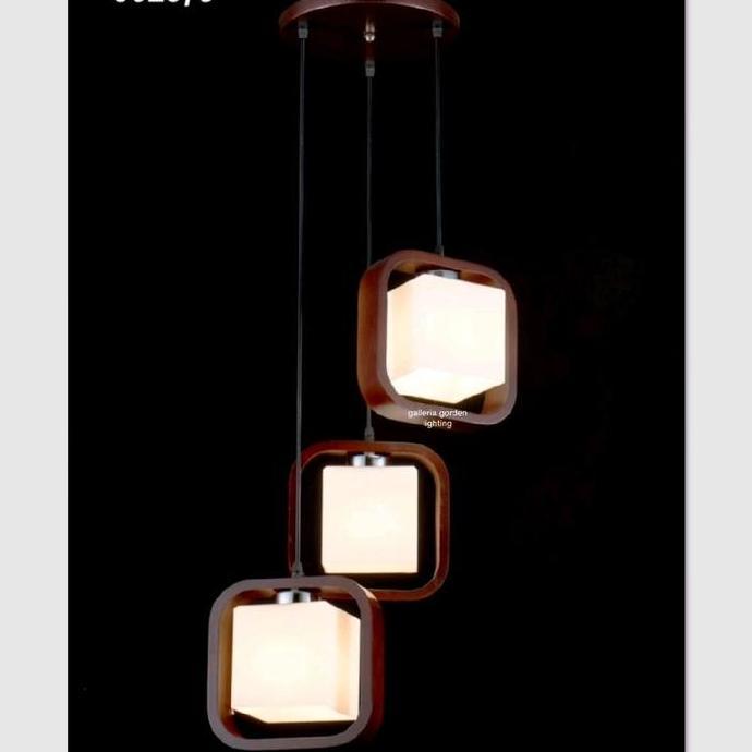 Lampu Gantung Minimalis 6623/3 Kayu
