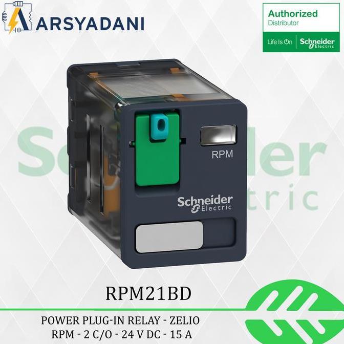 Famanifams - SCHNEIDER - RPM21BD - Power plug-in relay - Zelio RPM - 2 C/O - 24 V DC - 15 A
