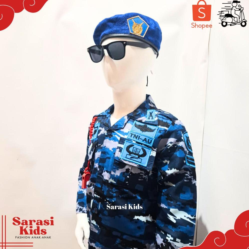Free Ongkir Sarasi - Baju Profei Anak - Baju Tni Au Anak Laki Dan Perempuan Kostum Tni Au Baju Pdl T