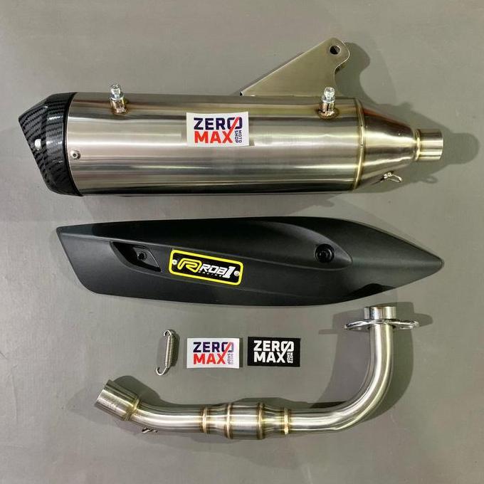 Knalpot ROB1 Standar Racing Stainless Cup V Mio Smile Mio Sporty