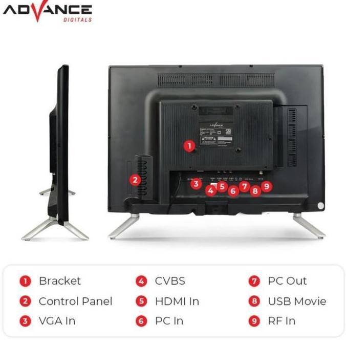 Sale Led Tv Advance Adv-2201T  Fhd Tv Digital Usb Movie Adv2201T / Televisi