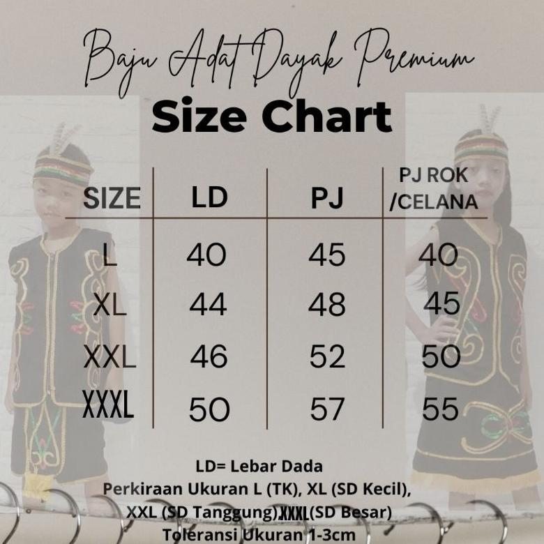 Best Seller Baju Adat Dayak Anak Laki-Laki | Baju Adat Dayak Anak Perempuan |Kostum  Dayak Adat Kali